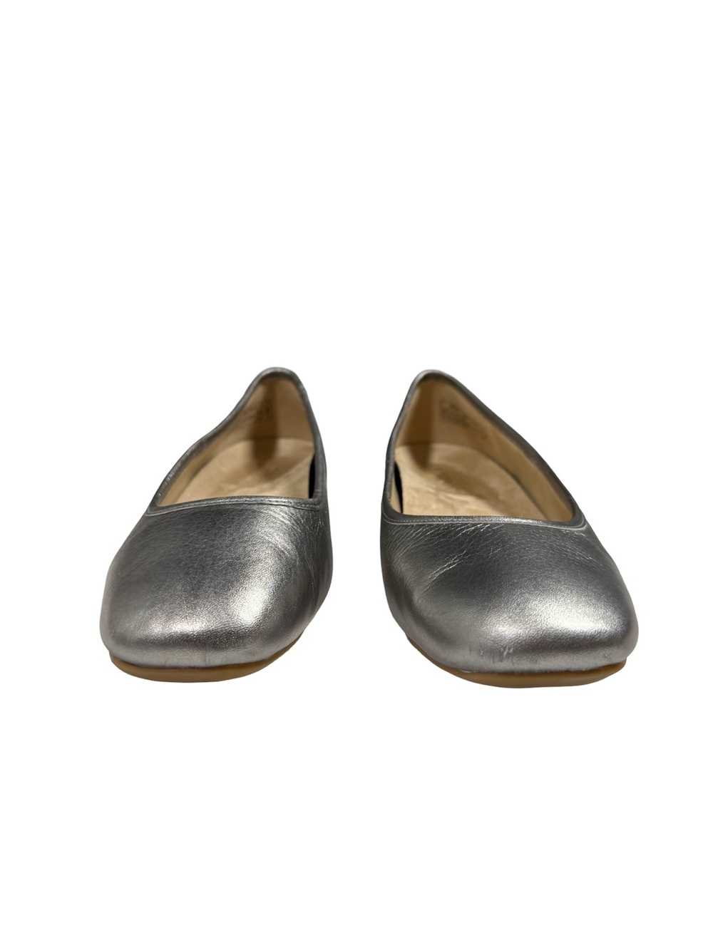 Vionic Orinda Ballet Flats Women Sz 9 Silver  Metallic Orthopedic Comfort Shoes - Picture 2 of 11